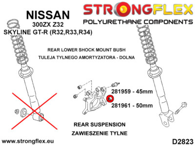 PU Full Suspension Bushing Kit Sport 286218A fits Nissan Z 300ZX