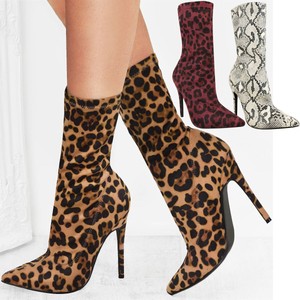 leopard skin ankle boots