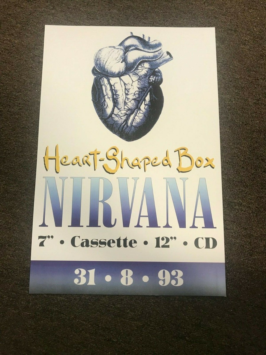 Nirvana Heart Shaped Box Promo Cardstock Poster 12