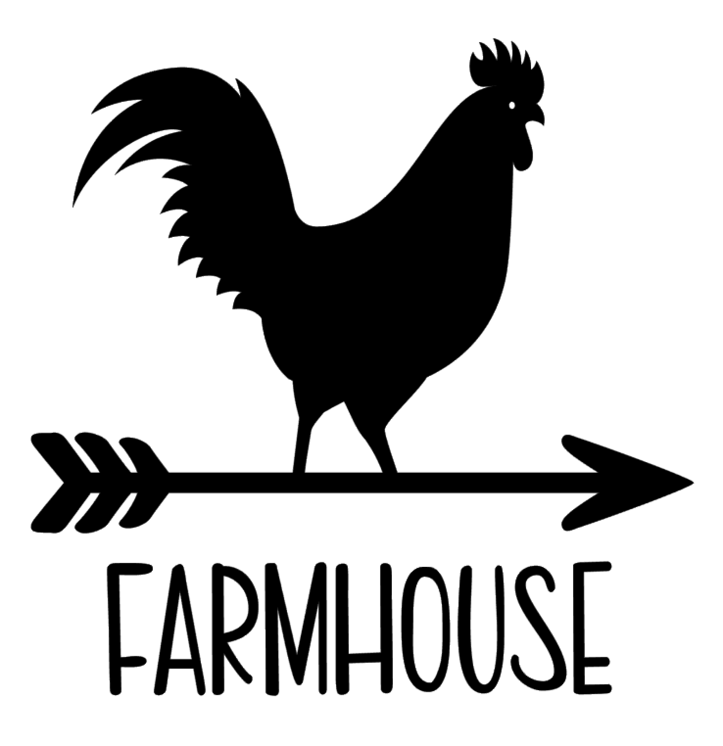 Farmhouse Rooster Arrow Vinyl Decal Sticker For Home Cup Glass Decor Choice A289