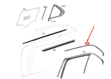 Mercedes-Benz GLE W167 T&uuml;rf&uuml;hrungsschienenleiste hinten links A1677350302 NEU ORIGINAL