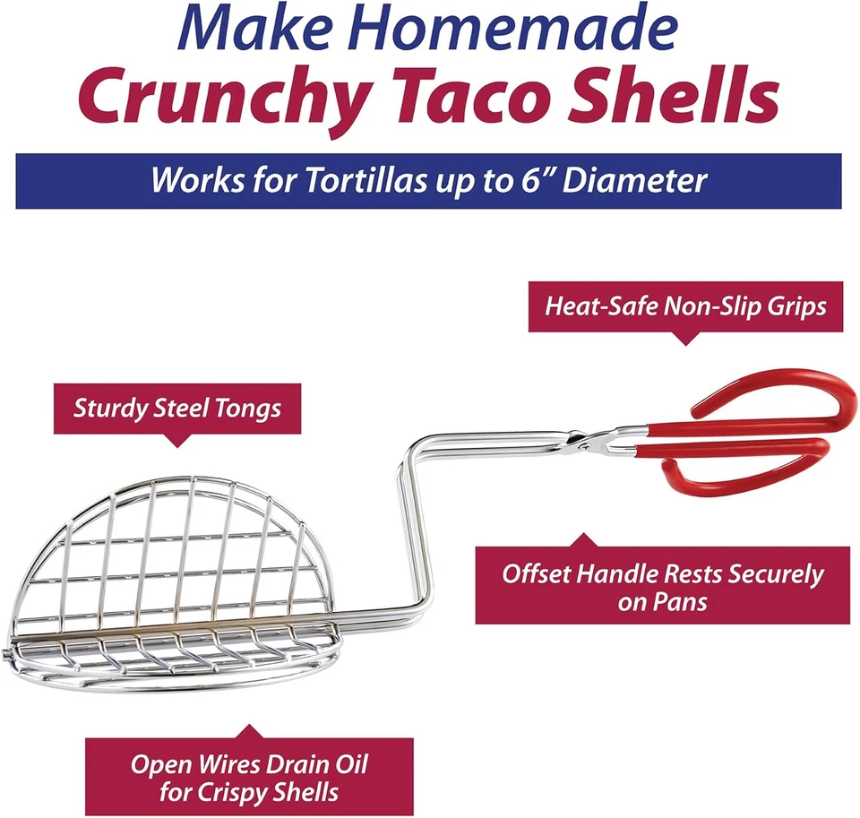 Taco Maker 压油炸塔可壳模具脆炸油炸锅厨房工具小工具 — 第 2/4 张图片