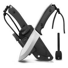 GREIFS® Outdoor-Messer MILAN aus D2 Stahl mit Kydex Holster und Feuerstahl, edel