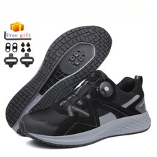Tenis de ciclismo MTB con tacos SPD transpirables antideslizantes para hombre botas de bicicleta de carretera