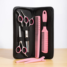 Set Juego De Tijeras Kit Profesional De Peluqueria Barbero Para Cortar Cabello