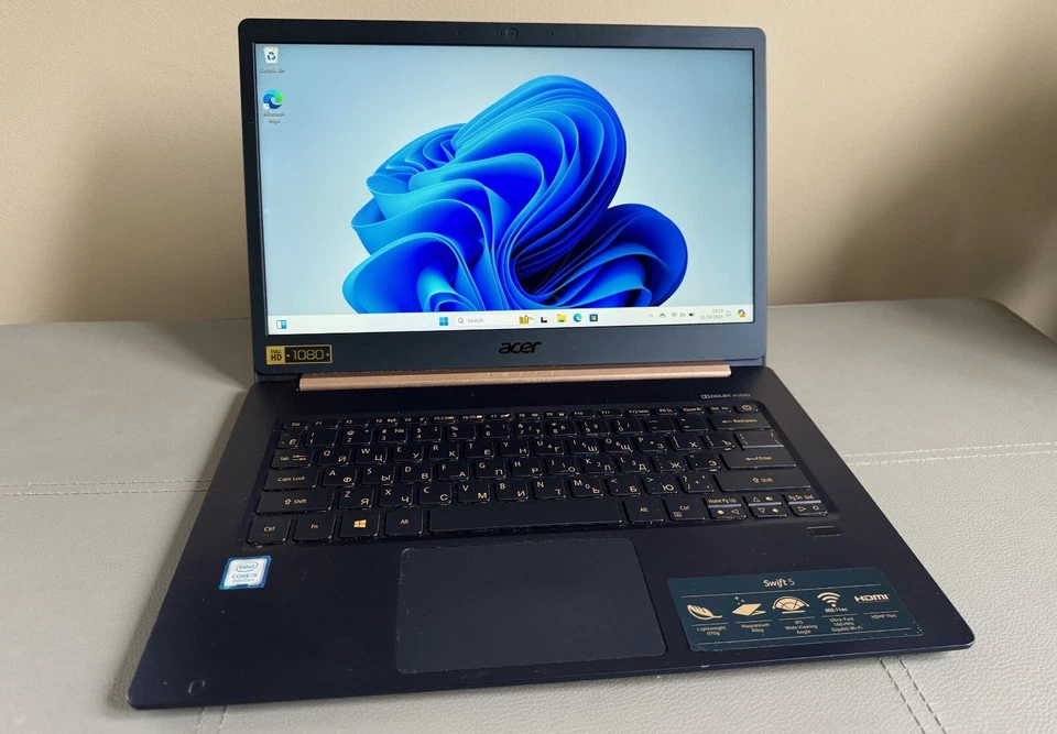 ACER SWIFT 5 SF514-534T - INTEL i5-8265U@1.80GHz - 250GB SSD - 8GB RAM - WIN 11 - Image 4 of 4