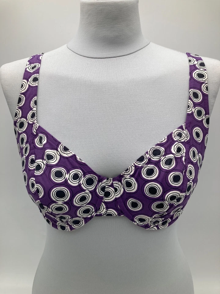 LIDEA Bikini-Oberteil BH lila schwarz weiß Punkte Maryan Beachwear versch. Größe - Bild 3 von 4