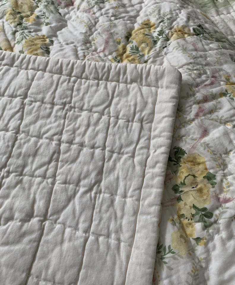 Beautiful Heavy Cotton King Size Quilt VGC eBay