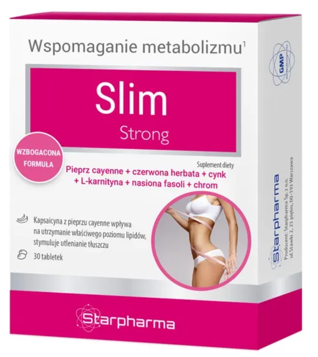 STARPHARMA Slim Strong Abnehmen Stoffwechsel Gewichtsverlust Fettstoffwechsel 30 Tabletten