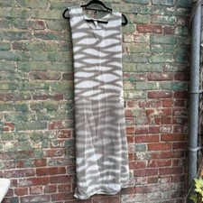 Vintage 90s Maxi Dress Women's Size Medium Top Secret Flower Wave Tropical Tank