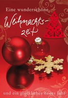 Weihnachten GlüCkwunschkarte Mit Umschlag Weihnachtskugeln Weihnachtszeit