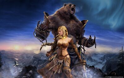 Anime fantasy art digital bears GAME guild wars Playmat Gaming Mat Desk