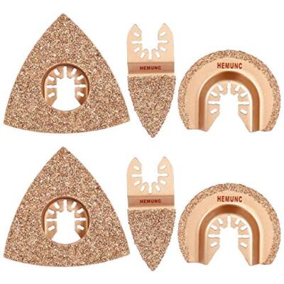 6pcs Universal Carbide Oscillating Saw Blades, Multitool Saw Blades Semicircle