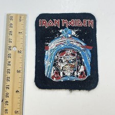 Vintage IRON MAIDEN Aces High Eddie Heavy Metal Patch 3"x 4" Made in England