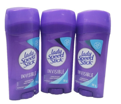 Lady Speed Stick Invisible Antiperspirant Deodorant 70g (Pack of 3)