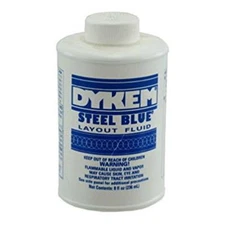 Dykem Blue Layout Fluid - 8 oz Brush-In-Cap bottle- Blue
