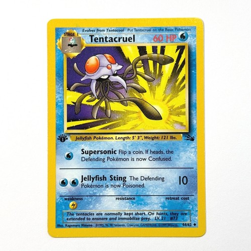 Tentacruel Fossil Set 44/62 Uncommon 1995-1999 Pokemon Card TCG CCG | eBay