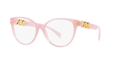 Versace Pink Cat Eye Prescription Glasses VE3334 Versace VE3334 5402 Eyeglasses Women main image 4