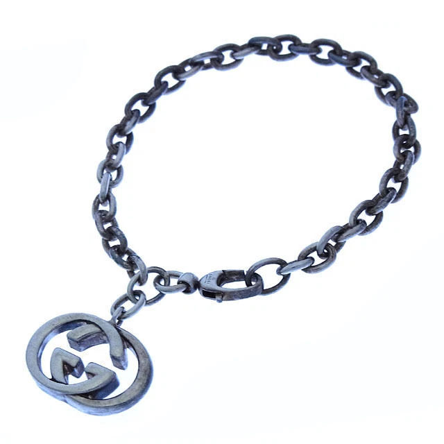 Accessoires bracelet Gucci imbriqué double G longueur argent 19 cm larg,5 cm