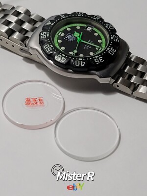 Replacement Sapphire Crystal   24 × 2mm   TAG Heuer Formula 1   90's OG F1 Glass