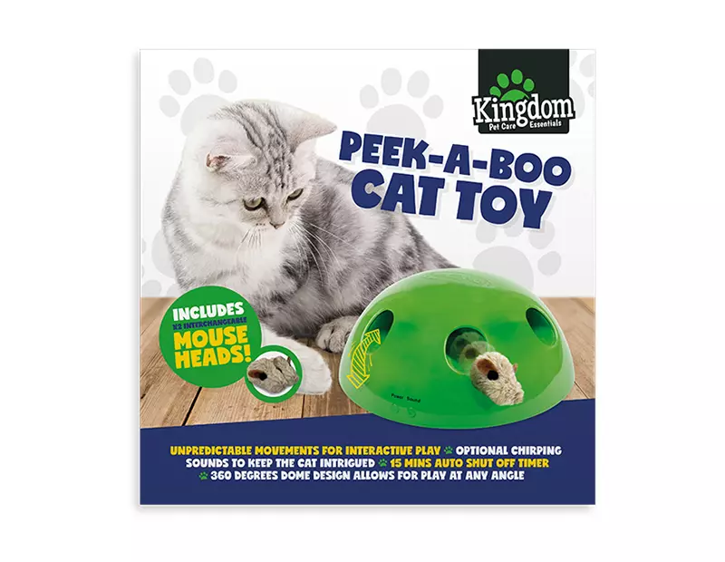 Automatic Cat Toy Peek A Boo Cat Toy with 2 interchangable mouse