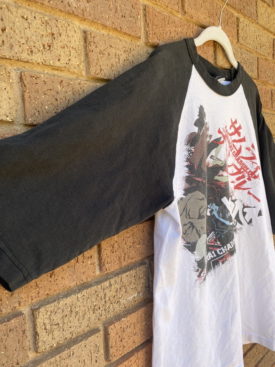Vintage Samurai Champloo Anime Raglan Style T-Shirt ODM Tag