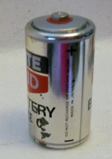 Vtg Rite Aid Chrome Battery 1.5v NO 43879 C Cell Display Only