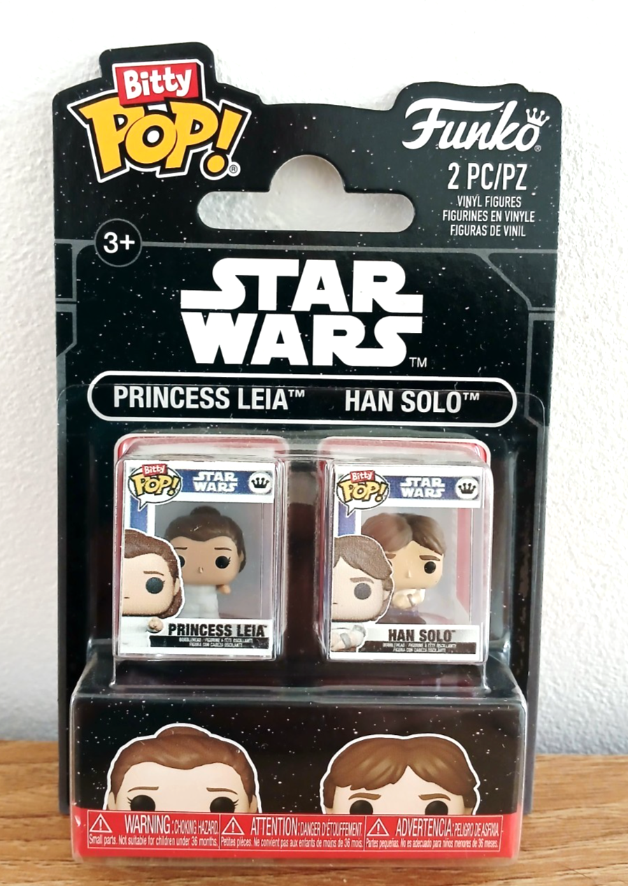 Pack de 2 Funko Bitty Pop! Star Wars Leia Organa et Han Solo