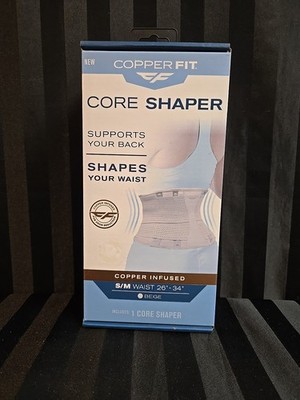 Copper Fit Core Shaper Copper Infused Size S/M Waist 26''-34'' Beige