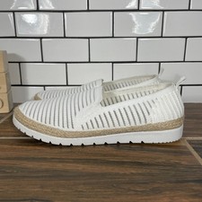 SKECHERS Bobs Flexpadrille 3.0 Pastel Sky Womens Size 7.5 Shoes White Slip On