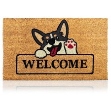 Welcome Dog - 17"x29" - Coir Door Mat with Heavy Duty Backing - Welcome Mats ...