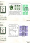 1982 STORY OF STANLEY GIBBONS - STUART BOOKLET FDC SET FROM COLLECTION S5