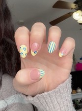 Yellow blueberry press on nails. Custom size!
