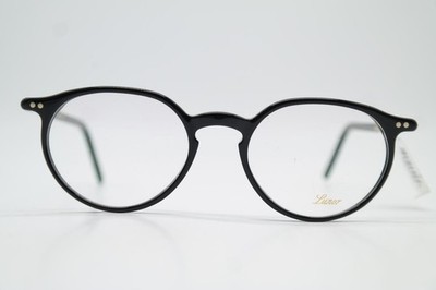 Vintage Glasses Lunor 231 Black Silver Gold Oval Frame Eyeglasses