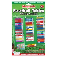 Fiesta Crafts Magnetic Football Tables Chart - Fun for all Football Fans