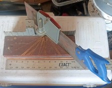 Vintage Stanley Handyman Mitre Box H114 and 12" Saw Made in the USA