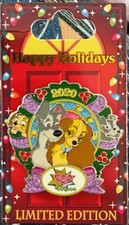 2020 Walt Disney World Holiday Resort Pin - Lady And The Tramp