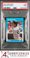 1987 FLEER MINI #66 DON MATTINGLY YANKEES PSA 9