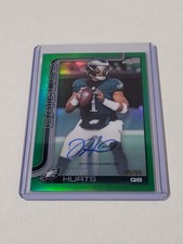2025 Topps Chrome Jalen Hurts Green /99 Autograph SB LIX MVP EAGLES BA-JH