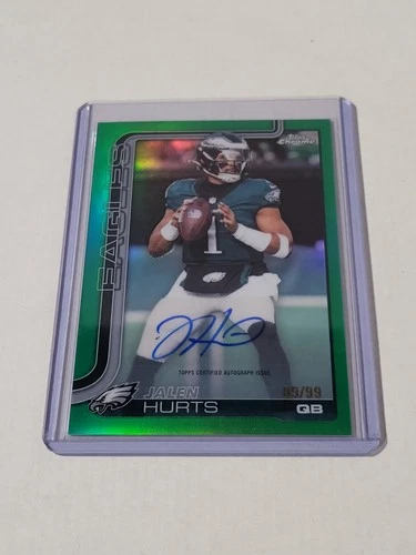 2025 Topps Chrome Jalen Hurts Chrome Autographs (RAW)