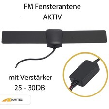 ✅ Auto Antenne FM mit Verstärker UKW Scheibenantenne DIPOL Kfz Antenne 30DB  ✅
