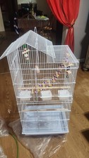 Bird Cage Roof Top Medium Cage with Toys 18"L x 14"W x 39"H