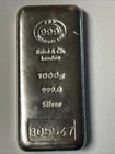 1 Kilo Silver Bar Baird & Co London .999 Fine 1000g
