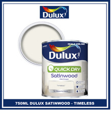Dulux Quick Dry Timeless 750ML Satinwood Paint Interior Wood Metal