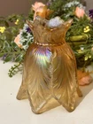Fenton Tulip Opalescent Iridescent HoneyReversible Taper/Votive Candle Holder