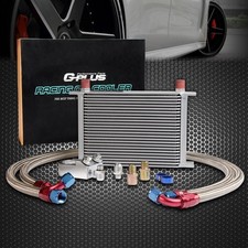 25 Row AN10-10AN Aluminum Engine Trans Oil Cooler  Filter Relocation Kit