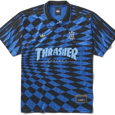 【新品】 × THRASHER × AFA JERSEY XXL Argentina x Thrasher x Adidas AFA Jersey BLUE | Size XXL Messi 2XL