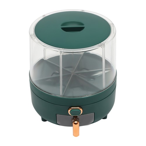 Contenedor de almacenamiento de arroz tanque tapa protectora 6 rejillas giratorias 360° para cocina - Imagen 16 de 18