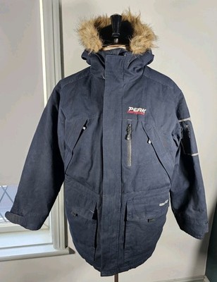 Peak Performance Goretex Jacke Herren Medium Down Fill Parka Expedition Blau