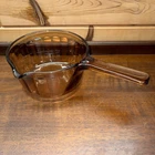 VTG Vision Corning Pyrex 1L Amber Glass Sauce Pan/Pot w/Pour Spout USA